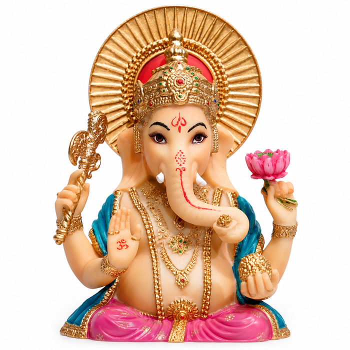 Lakshmi & Ganesha Statue Set for Diwali | Hand-Painted Hindu Idols | Song of India