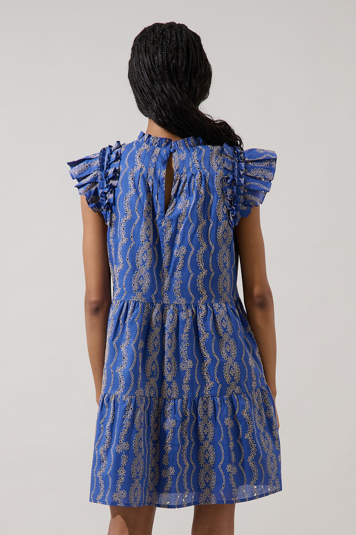 Lauren Shift Mini Dress Eyelet