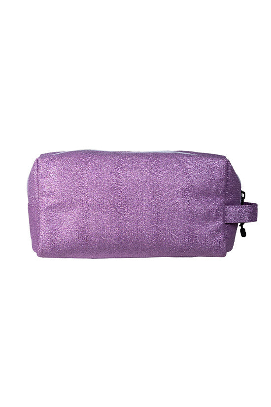 Lavender Rebel Makeup Bag with White Zipper