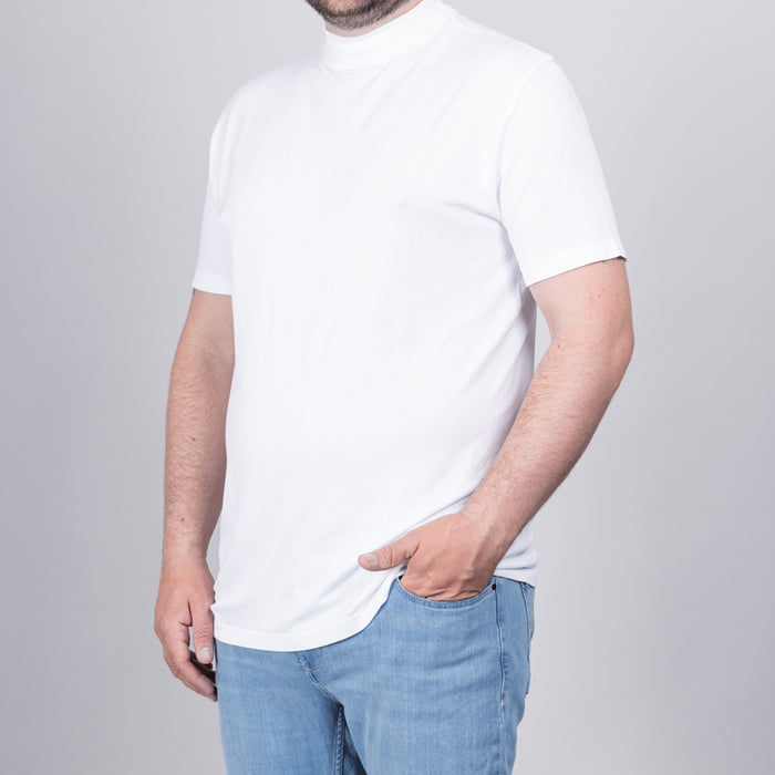 Lednoch Seamless Jersey Herringbone Crew T-Shirt - Optic White