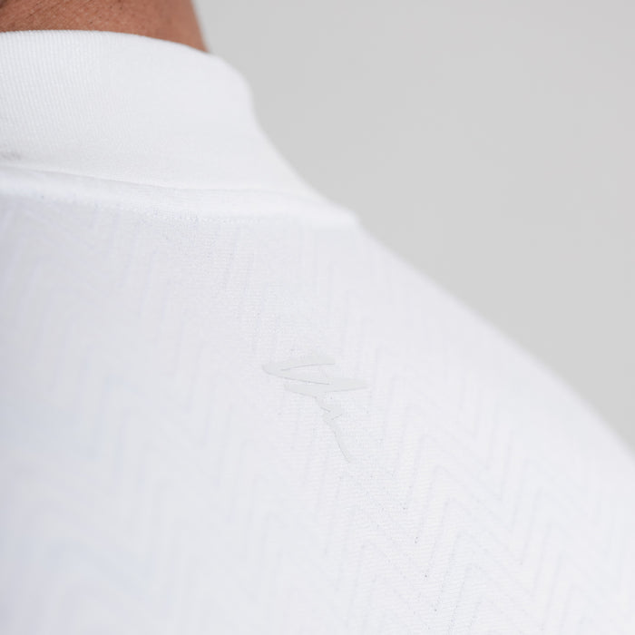Lednoch Seamless Jersey Herringbone Crew T-Shirt - Optic White