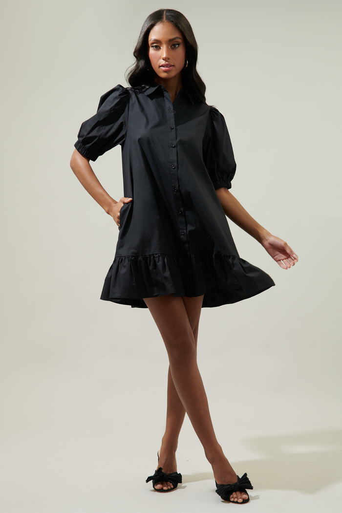 Levy Button Down Shift Dress