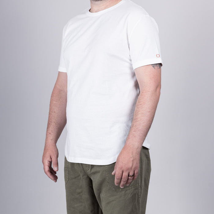 Lomond Jersey Curved Hem Crew Neck T-Shirt - Optic White