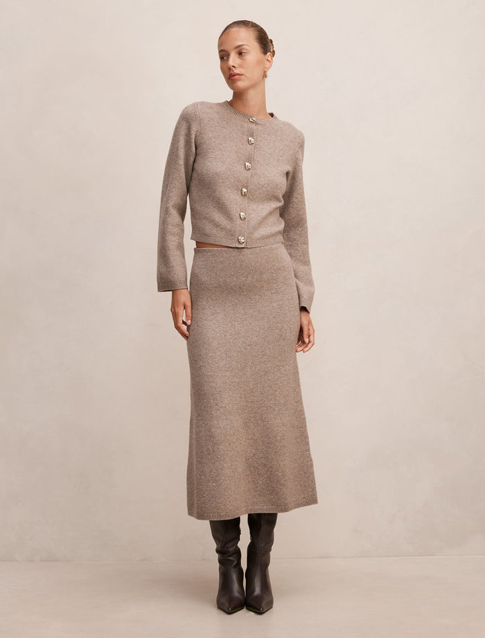 Lottie Knitted Midi Skirt Forever New