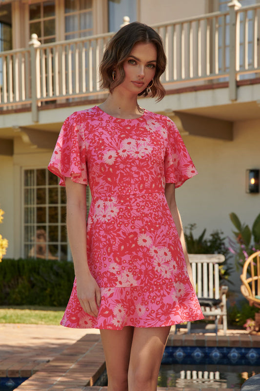 Lover Girl Flouncy Flare Mini Dress
