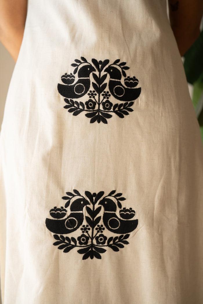 Lubana Off White Embroidered Suit