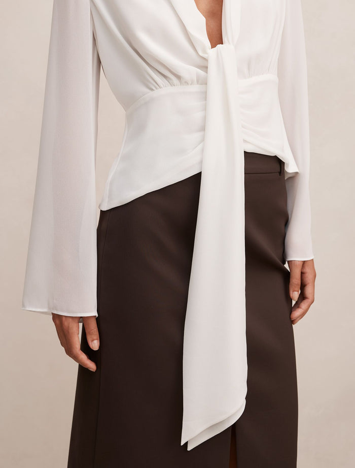 Luna Tie Front Blouse Forever New