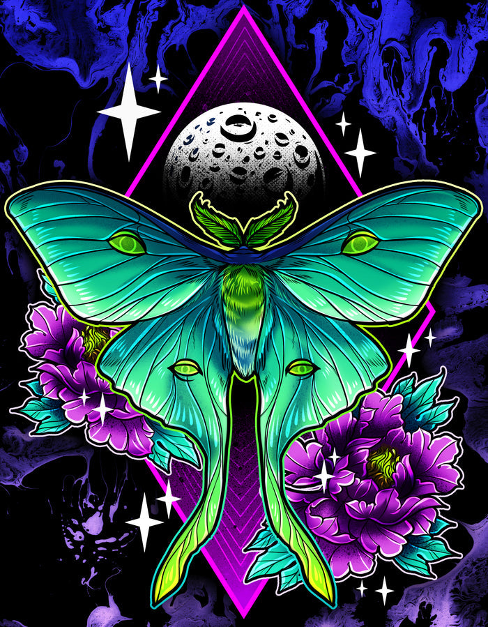 Lunamoth With The Moon