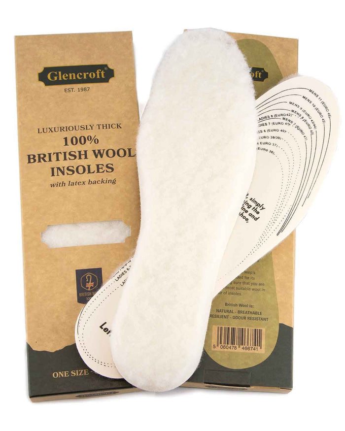 Luxuriously Thick British Wool Shoe Insoles - Cream - Image 2 - The Classic Boutique