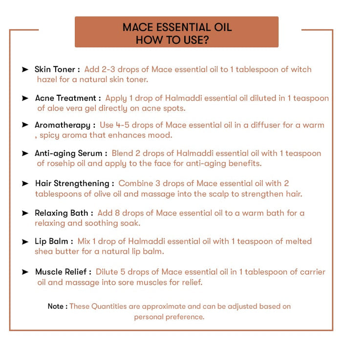 How to Use Mace Essential Oil