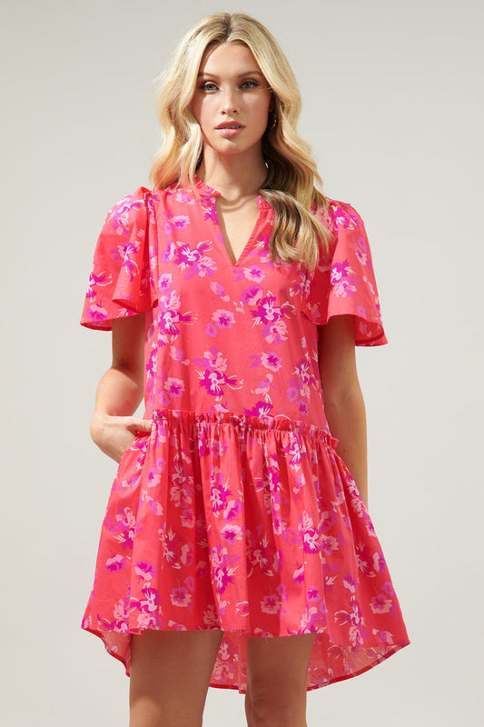Magnolis Rhubarb Rock A By Trapeze Mini Dress