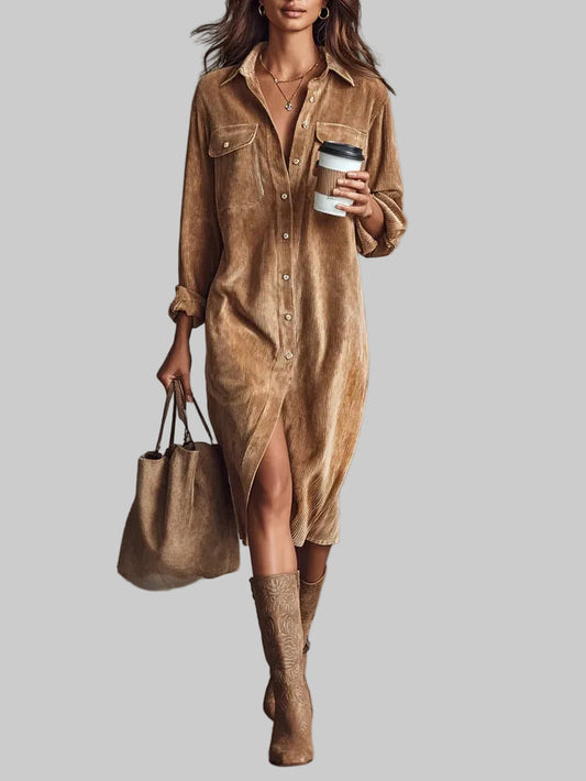 Marlene | Relaxed Button Midi Dress