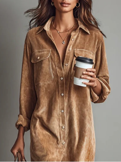Marlene | Relaxed Button Midi Dress