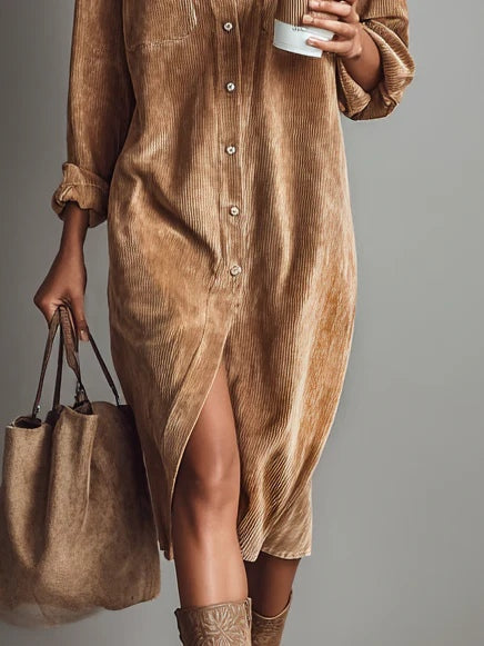 Marlene | Relaxed Button Midi Dress