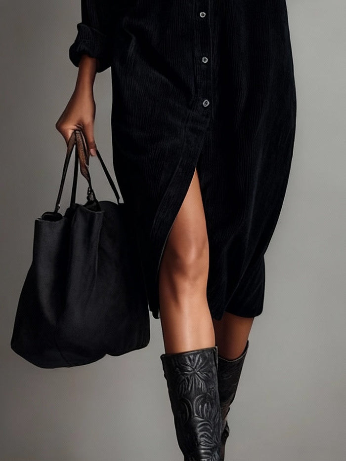 Marlene | Relaxed Button Midi Dress