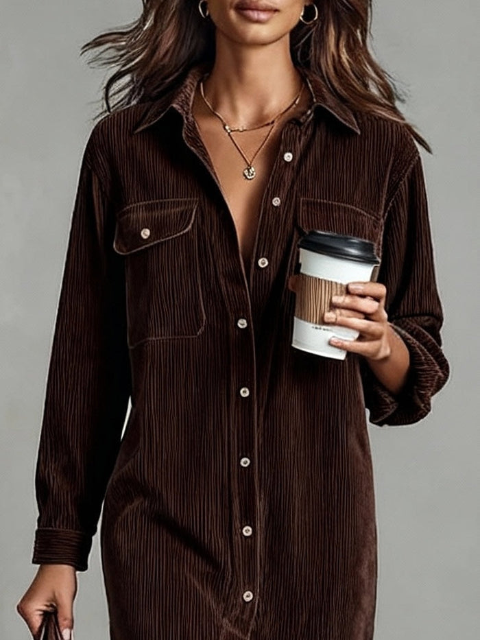 Marlene | Relaxed Button Midi Dress