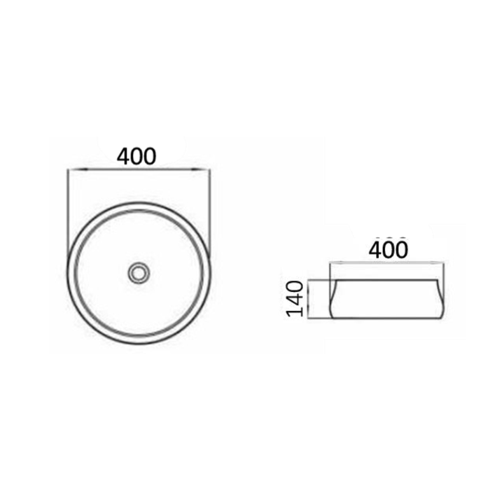 Matte White Alabaster Basin 400*400*140mm