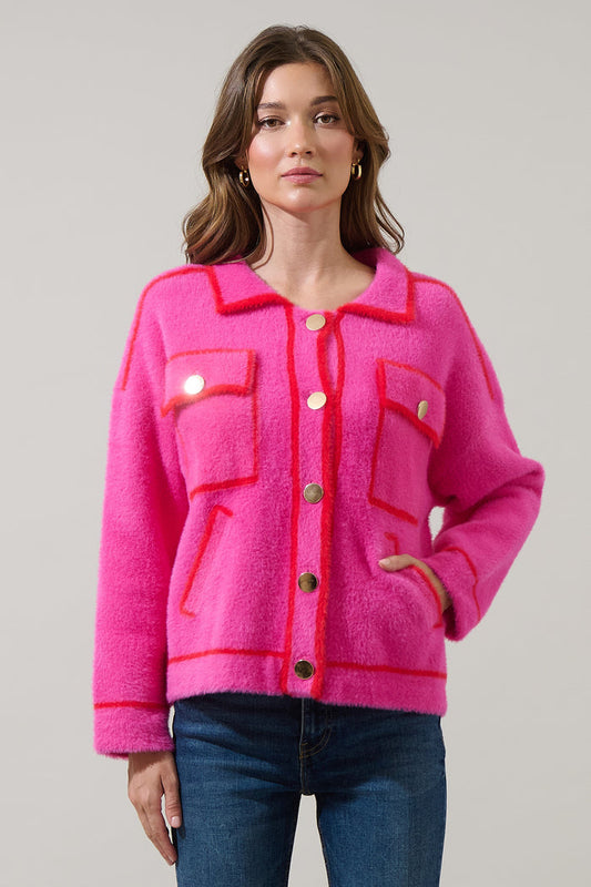 Menley Eyelash Contrast Jacket