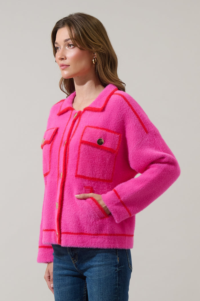 Menley Eyelash Contrast Jacket