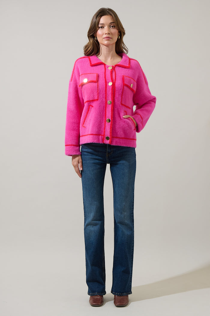 Menley Eyelash Contrast Jacket