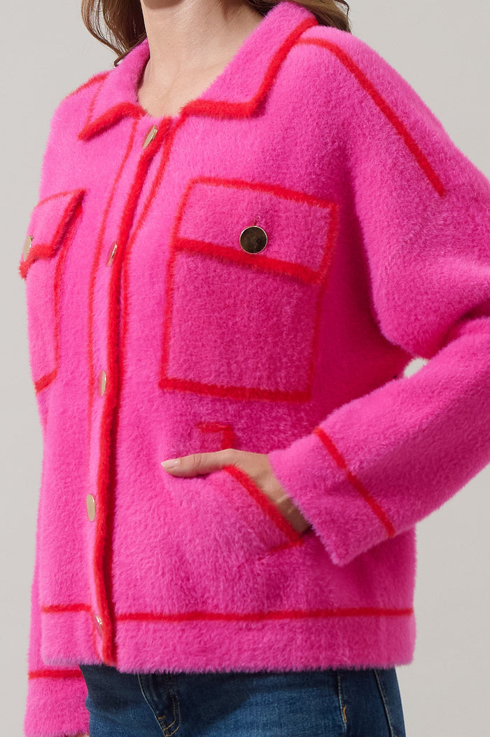 Menley Eyelash Contrast Jacket