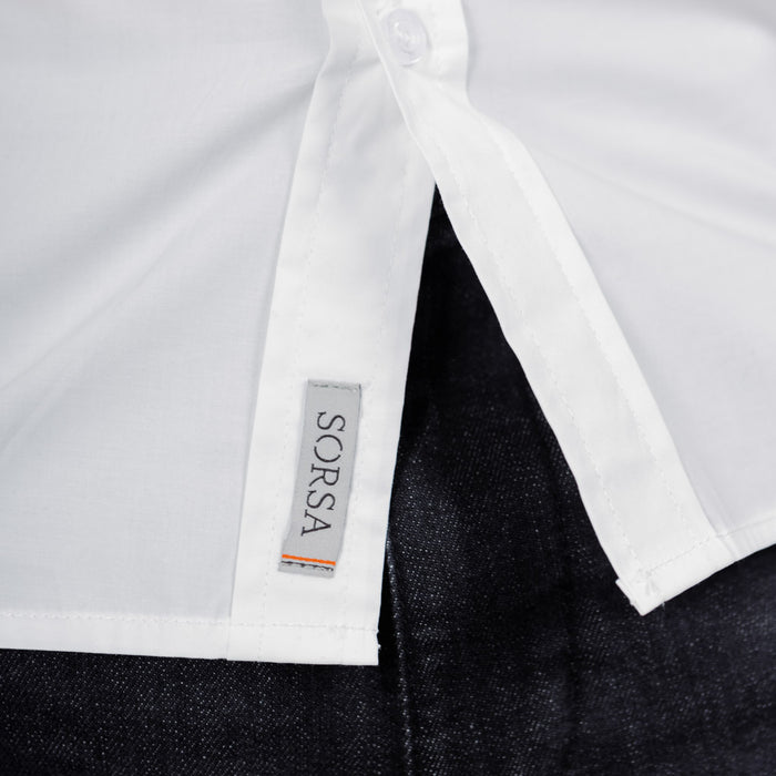 Mill Cotton Half Sleeve Shirt - Optic White