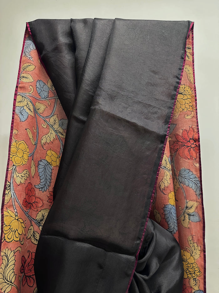 Mishrita Organza Flip Saree - Midnight Black