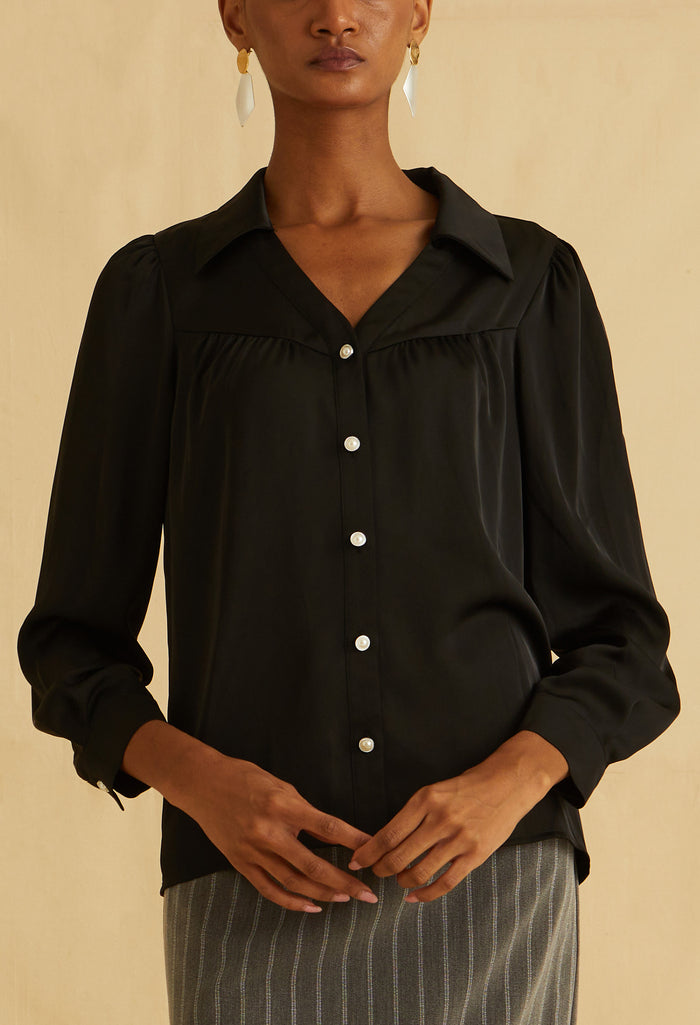 Moonlight Charm Satin Top