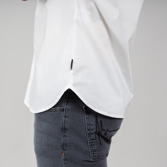Nant Cotton Short Sleeve Shirt - Optic White