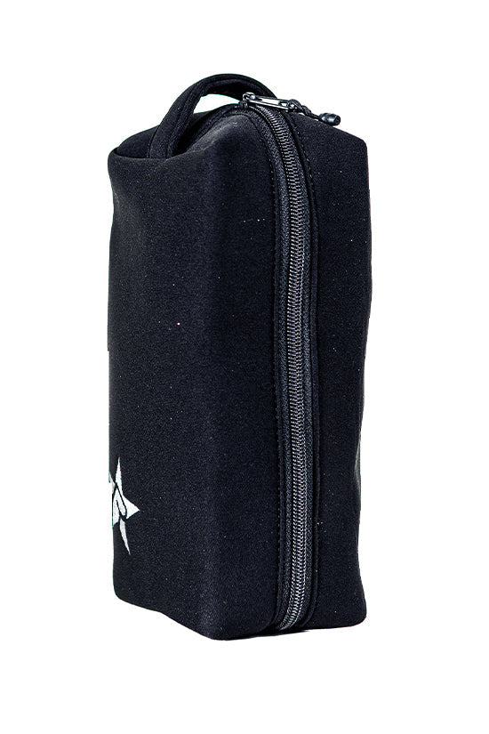 Neoprene in Black Rebel Makeup Bag with Black Zipper