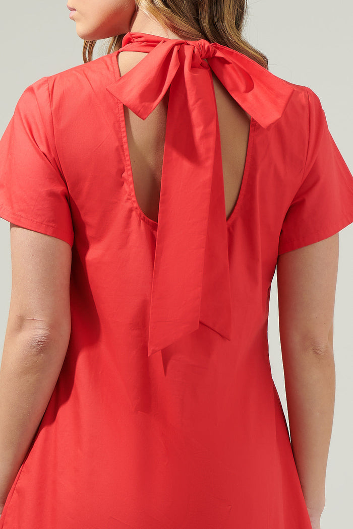 Nova Back Bow Tie Mini Dress