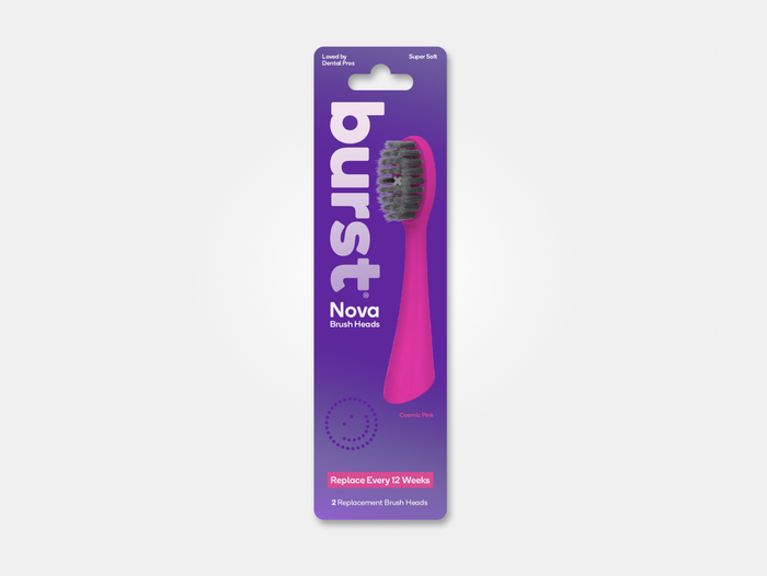 Color: Cosmic Pink; replacement toothbrush heads