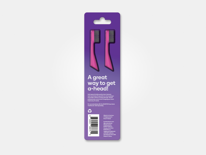 Color: Cosmic Pink; replacement toothbrush heads