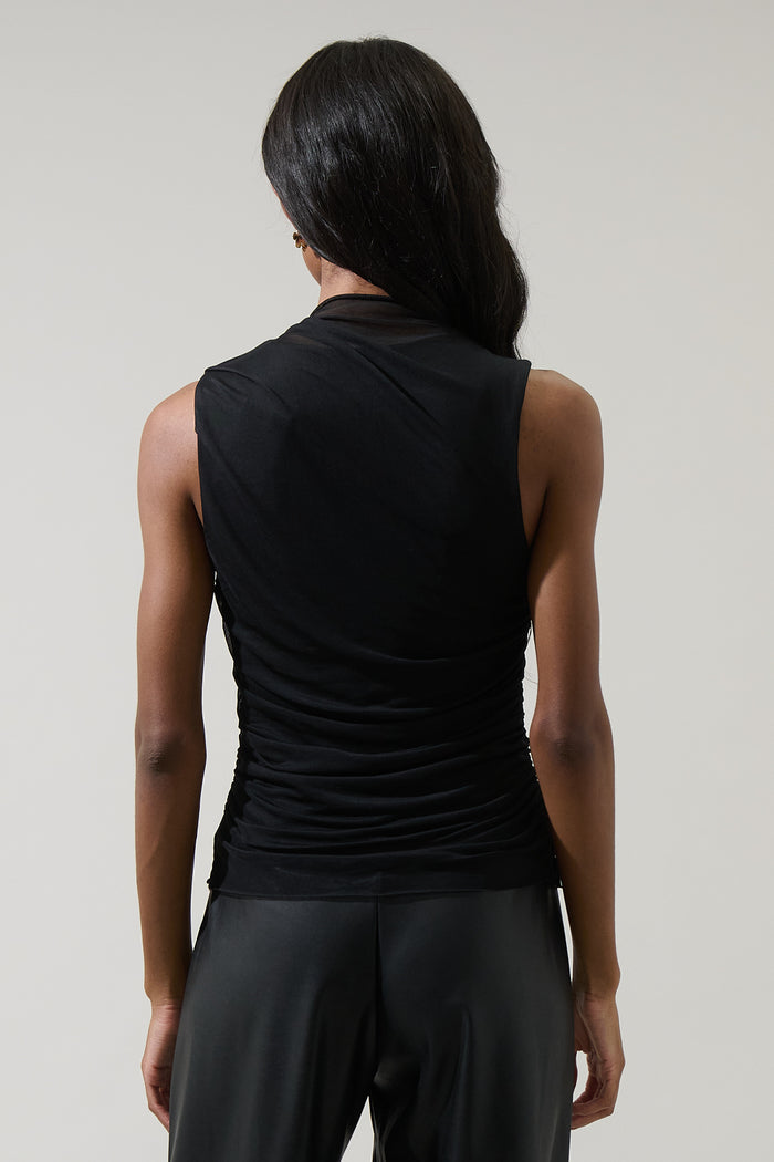 Odilia Ruched Sleeveless Blouse