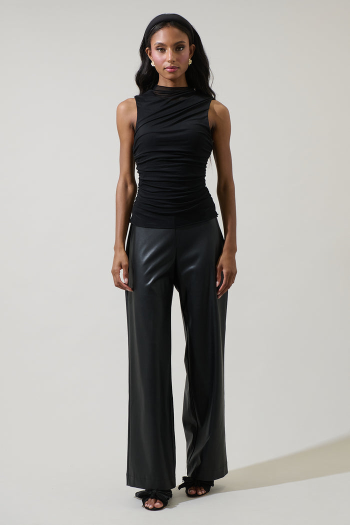 Odilia Ruched Sleeveless Blouse