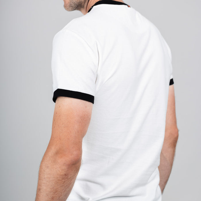 Ordie Textured Basketweave Jersey T-Shirt - Optic White