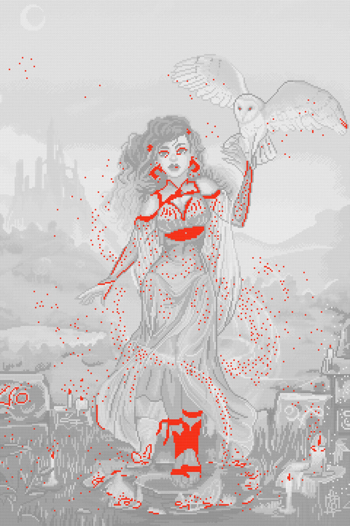Owl Sorceress | Pixel Charted