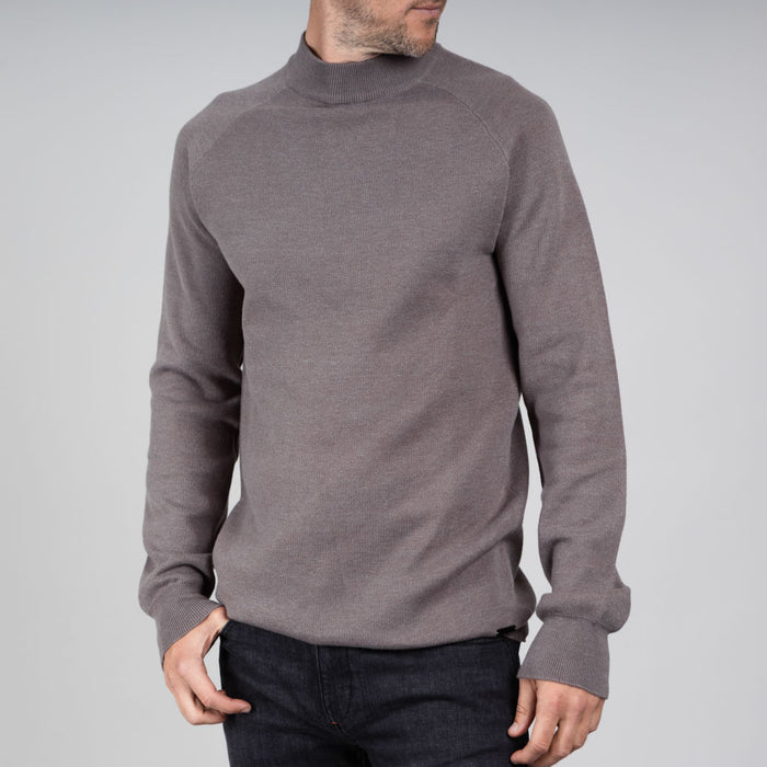 Palm Merino Blend Turtle Neck Knit - Ginger Snap