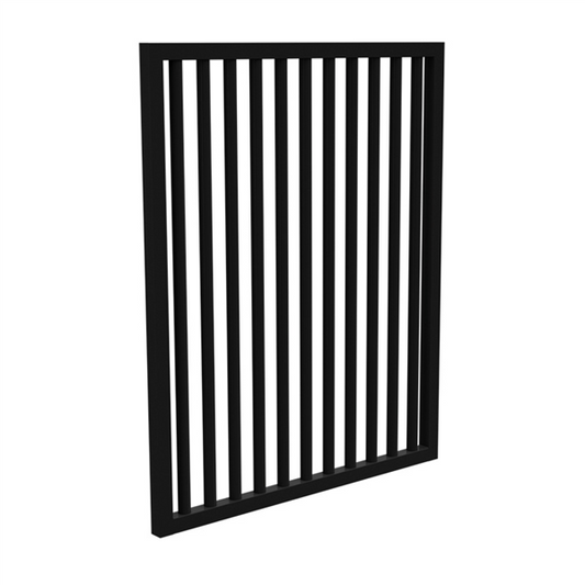 PIK Gate - 975Wx1200H - Black Blade Picket Pool Gate - Image 1