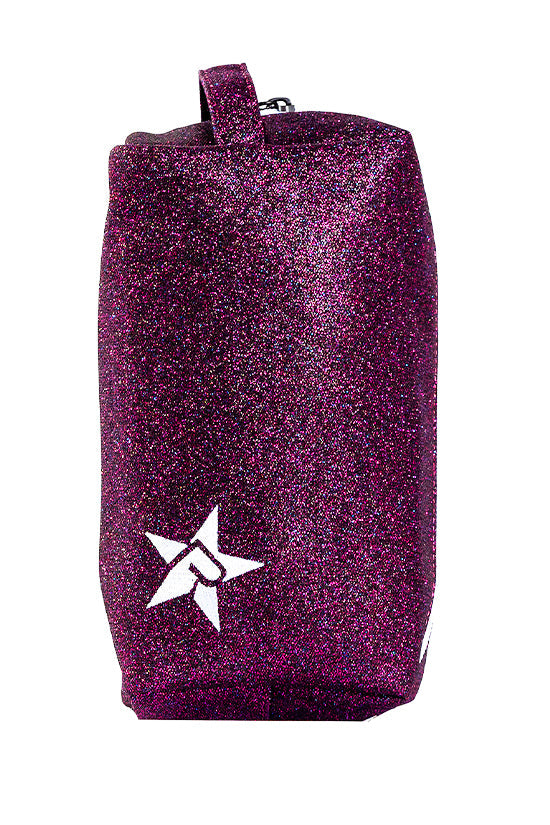 Plum Rebel Makeup Bag with White Zipper