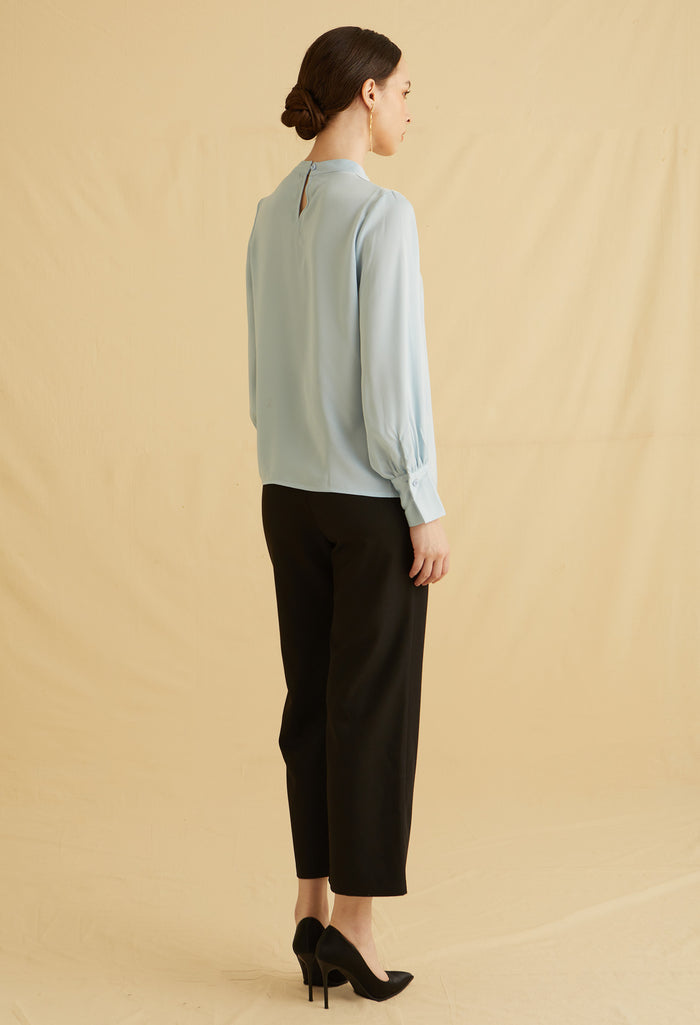 Poised Mandarin Long Sleeves Top