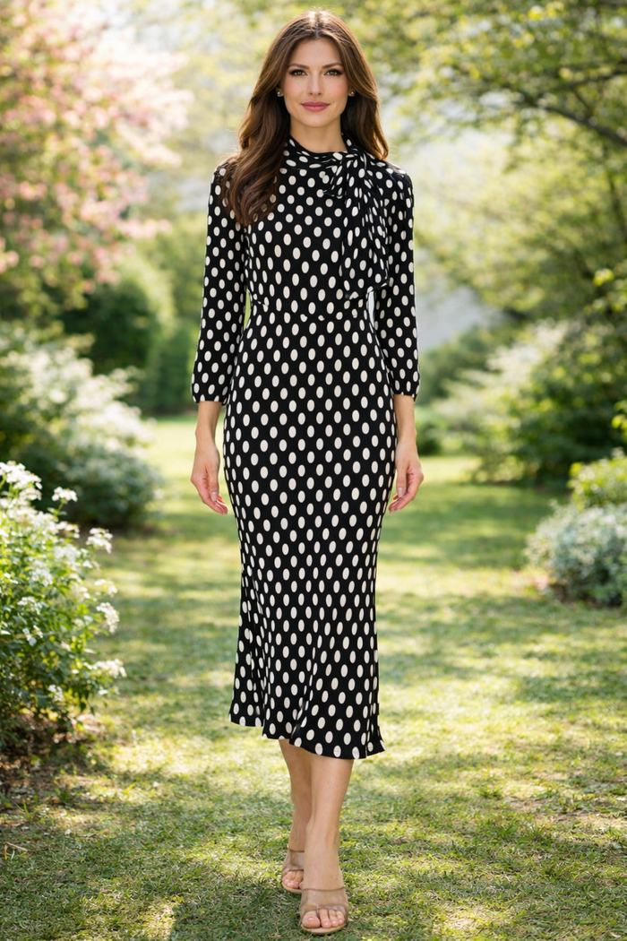 Polka Dot Bodre Skirt-2 Colors