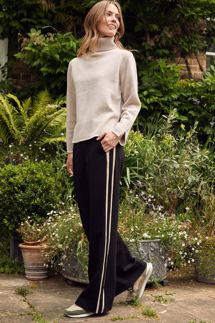 Ponte Trousers | Black/Taupe - Aspiga