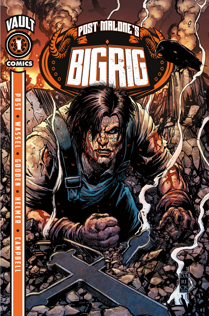 Post Malone’s Big Rig #1 Cover D 2:25 Silver Edition Variant Darick Robertson