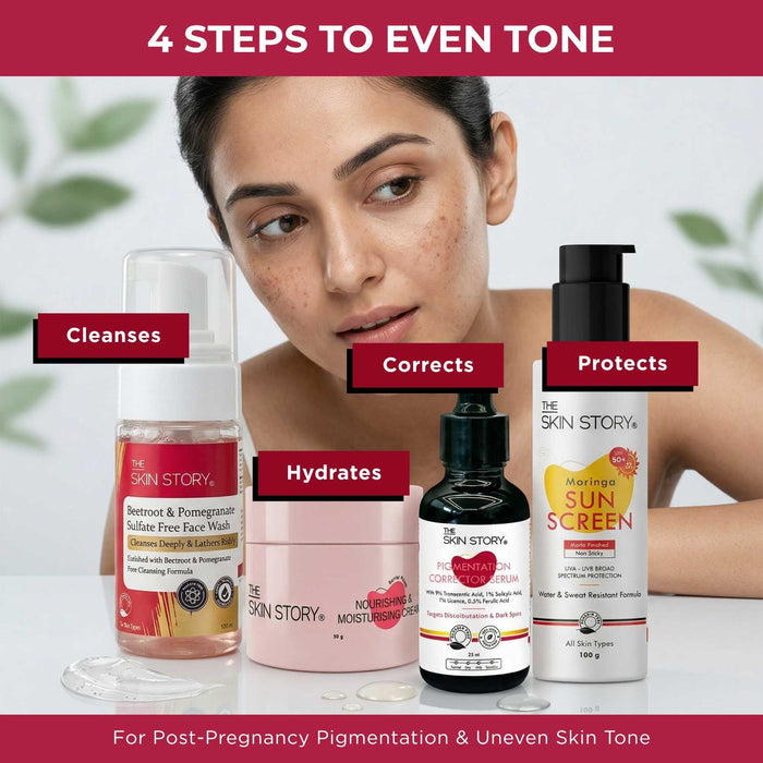 Post Pregnancy Skin Restore Regime – Pigmentation Repair Routine