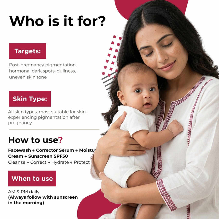 Post Pregnancy Skin Restore Regime – Pigmentation Repair Routine