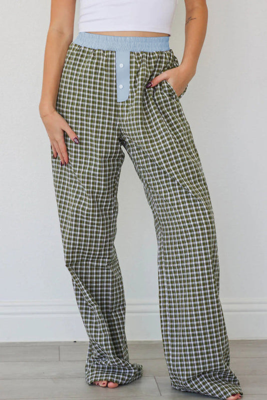 Preppy Gingham Boxer Trousers - Multicoloured / S - Bottoms/Pants & Culotte
