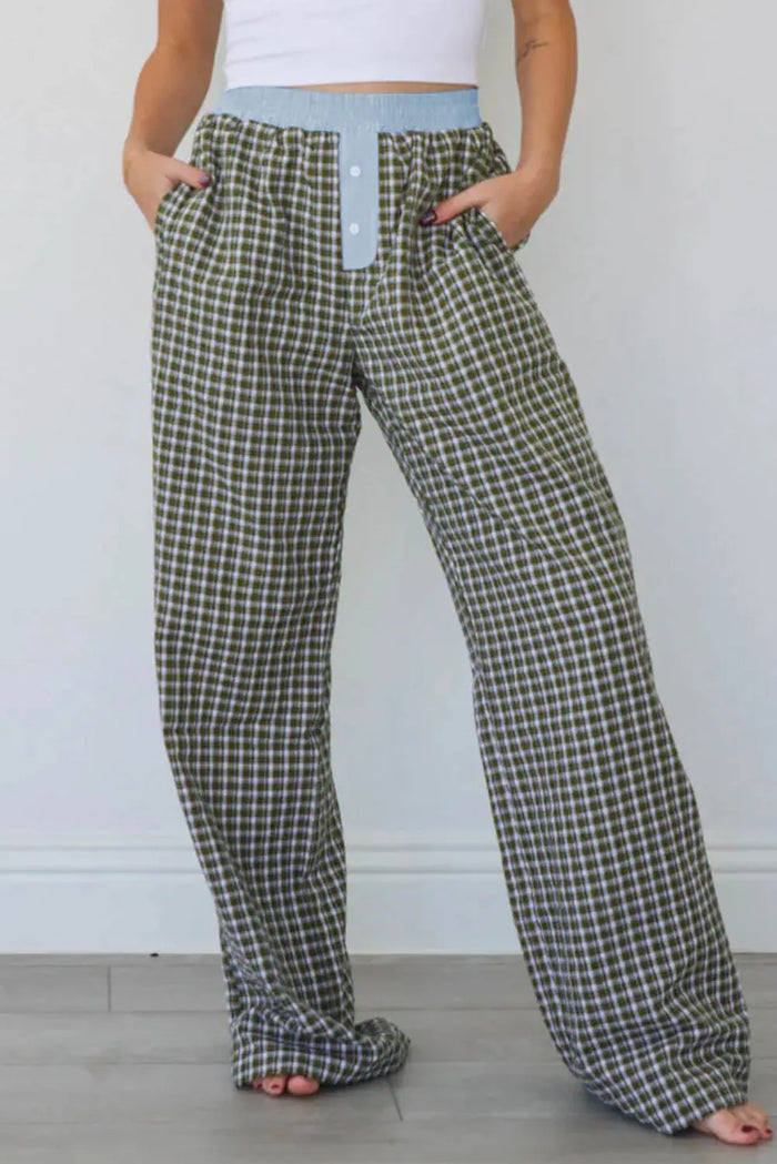 Preppy Gingham Boxer Trousers - Bottoms/Pants & Culotte