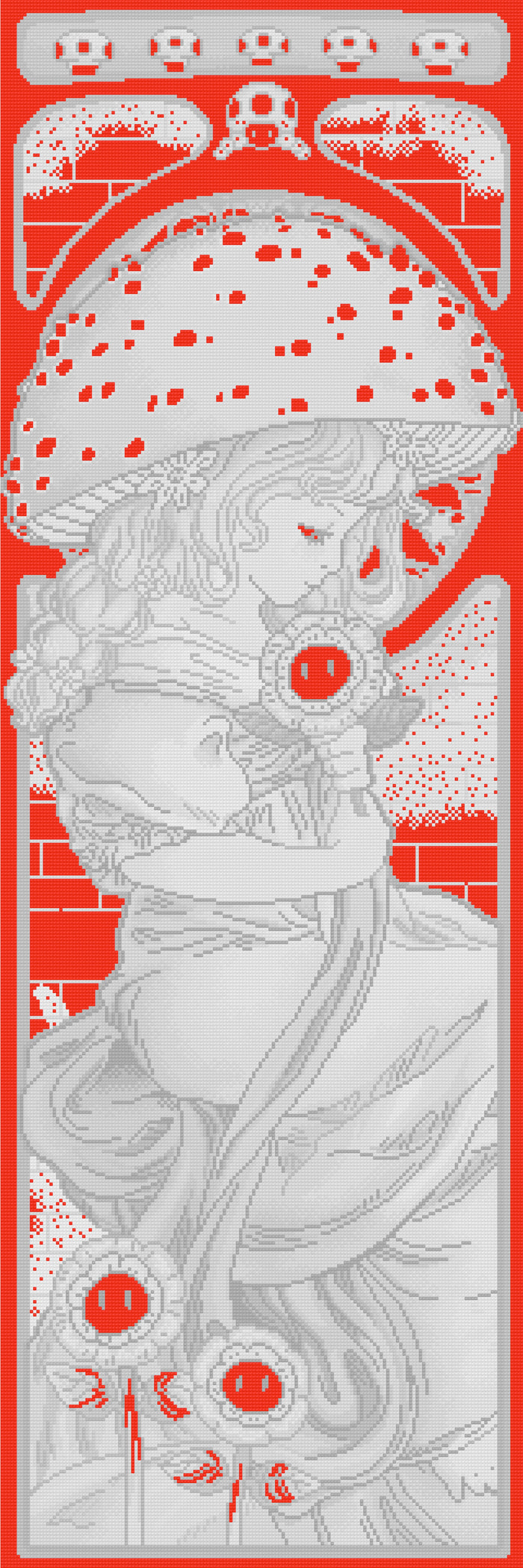 Princess Of Mushrooms | Pixel Charted | Ready to Ship