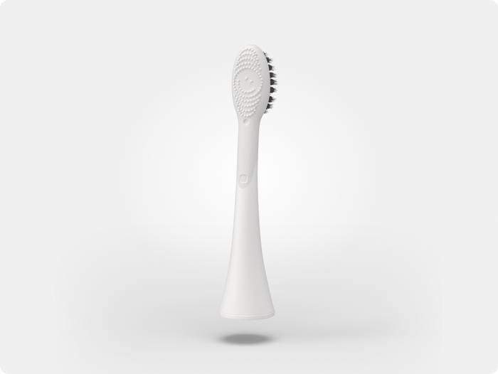 Color: White; replacement toothbrush heads